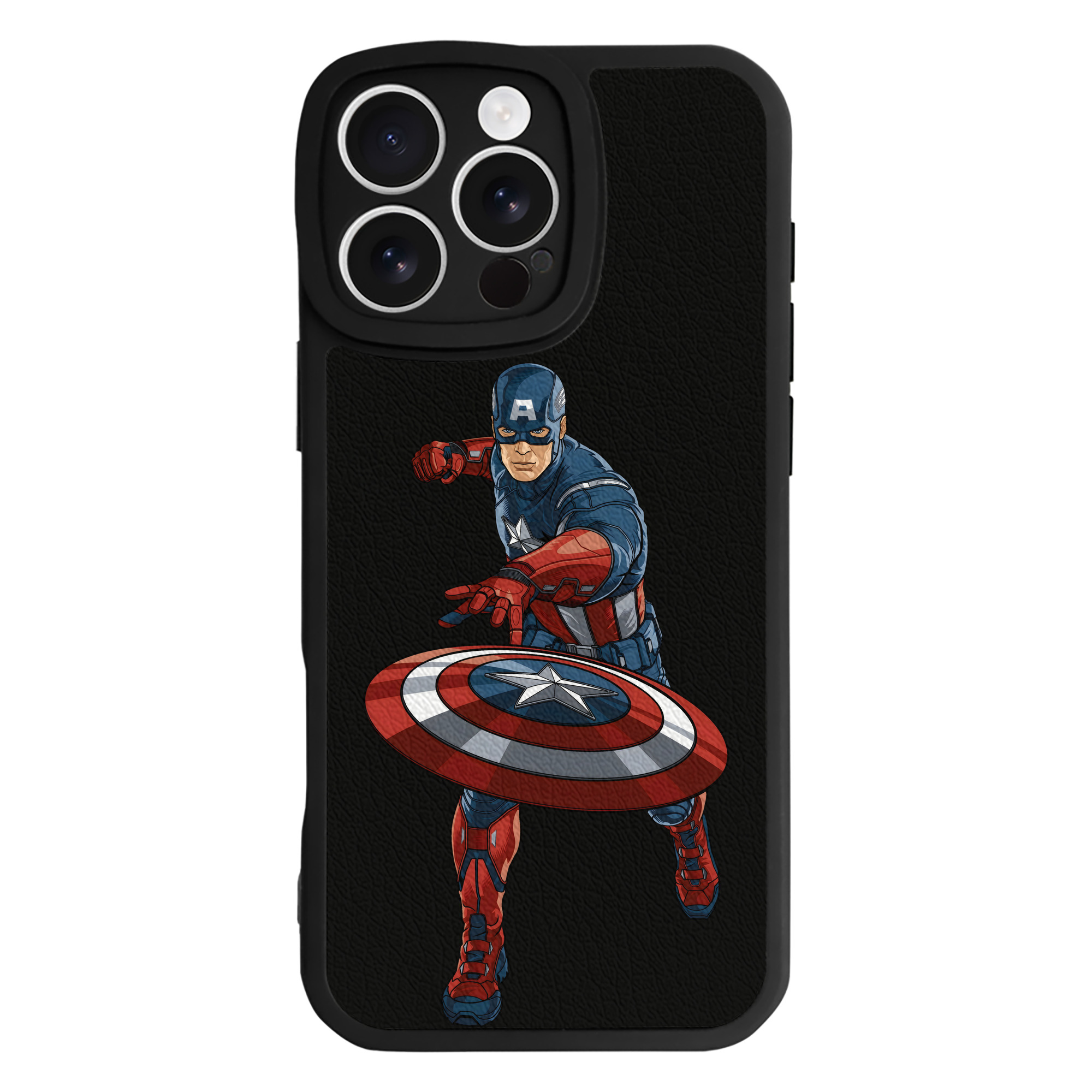 （画像用） アベンジャーズ The Avengers 【iPhone 16シリーズ対応】シリコンスマホケース（レザー調） 材質：シリコン